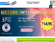 Tablet Screenshot of fonts4teachers.com